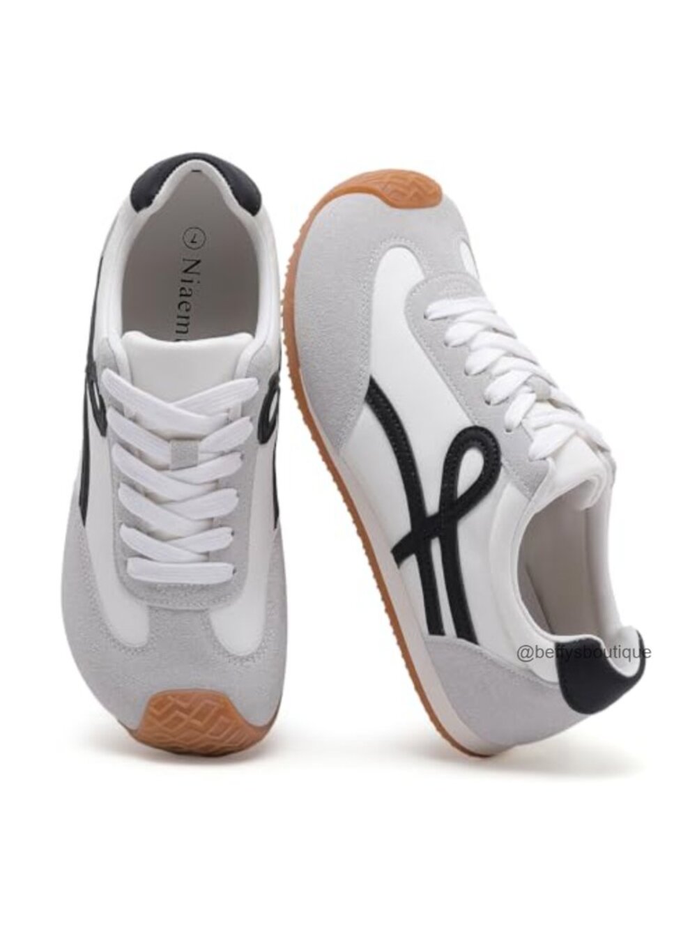 Wide Toe Box Women's Suede Sneakers Lightweight Lace-Up Non Slip Walking Shoes